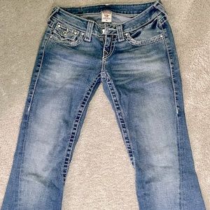True Religion vintage jeans with rhinestone buttons Size 26